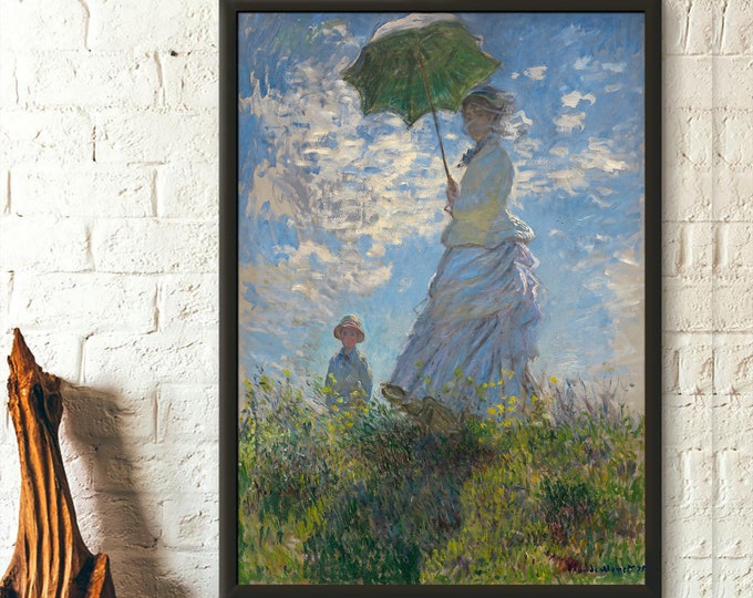 Premium Quality Poster: Madame Monet and Her Son 1875 Claude Monet Art Print Fine Art Print Monet Poster Impressionism Art Monet Wall Art