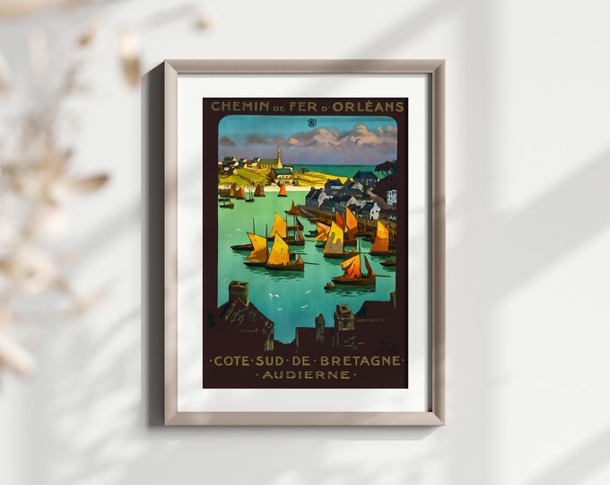 Saint Malo Travel Poster  Premium Wall Art Print  Bretagne French Decor