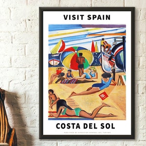 Póster de pared de la Costa del Sol, decoración de primera calidad de España para el hogar y la oficina.