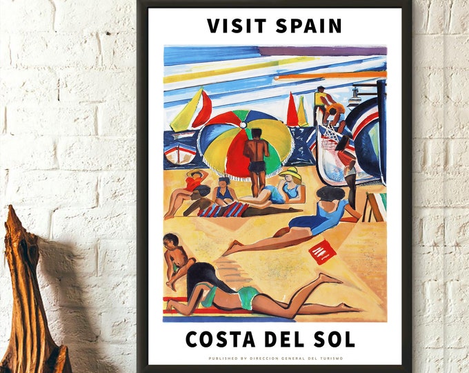 Costa Del Sol Poster: Vintage Spain Travel Wall Art