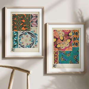 Vintage Insekten Muster Poster Set Mid 1920er Jahre Jugendstil Botanische Illustration