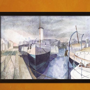 Eric Ravilious Art Reproduction - Vintage Naive Moderne Poster für Home Office Decor