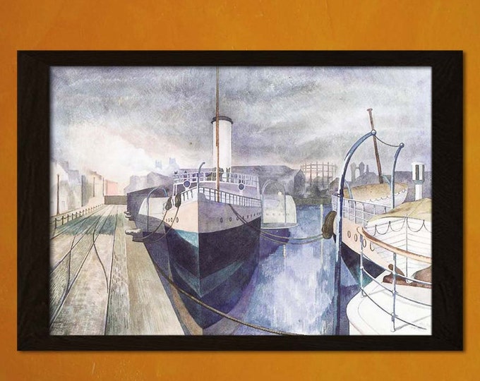 Eric Ravilious Art Reproduction - Vintage Naive Modernism Poster for Home  Office Decor