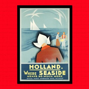Impresión de viaje a Holanda - Póster de viaje de los Países Bajos, decoración del hogar, póster de Holanda, decoración de viajes, reproducción de impresiones holandesas