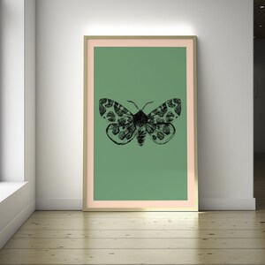 Póster artístico con impresión botánica de mariposas premium para decoración de pared, elegante ilustración de la naturaleza