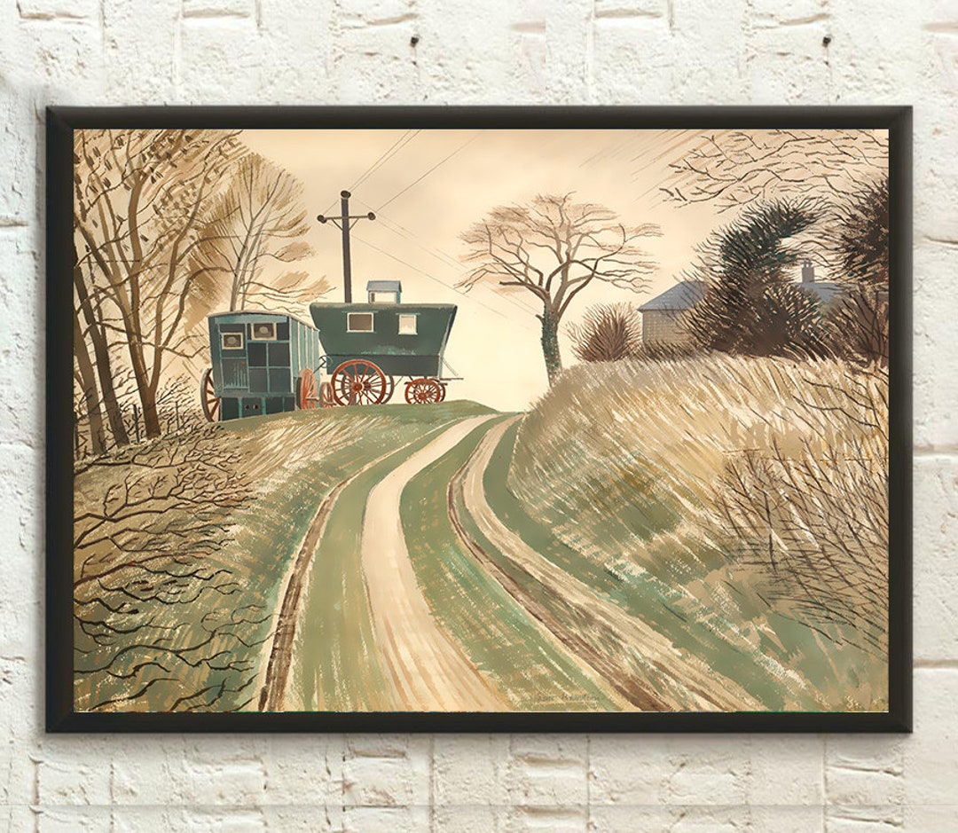 Eric Ravilious Art Print Caravans 1936 - Fine Art Poster Ravilious Wall ...