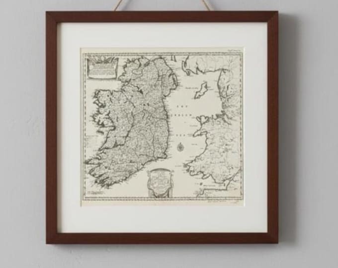 Antique Map of Ireland Vintage Wall Art Reproduction