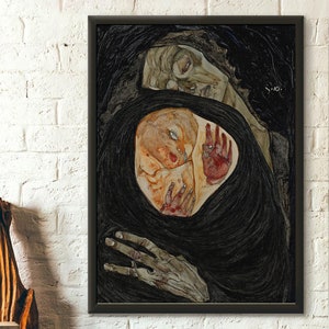 Egon Schiele Print - Dead Mother 1910 Fine Art Giclée Reproduktion Poster - Einzigartiges Housewarming Geschenk für Wohnzimmer