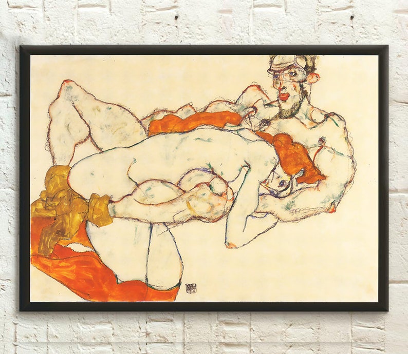 Egon Schiele Art Print 1913  Schiele Wall Art Print Schiele image 0