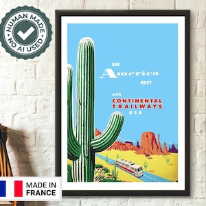 Arizona Travel Poster Wall Art Print for Home Décor  Housewarming Gift