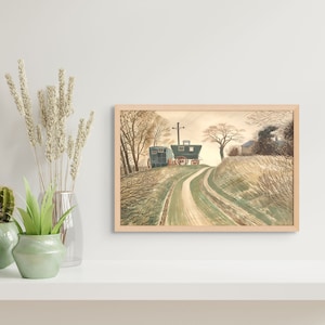 Poster di qualità premium: stampa artistica da parete Eric Ravilious, stampa artistica vintage, belle arti, arte naif, modernismo, poster, stampe da parete Ravilious, stampe Ravilious