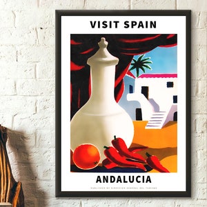 Premium Quality Poster: Wall Art Spain Travel Poster Andalucia Travel Poster Wall Art