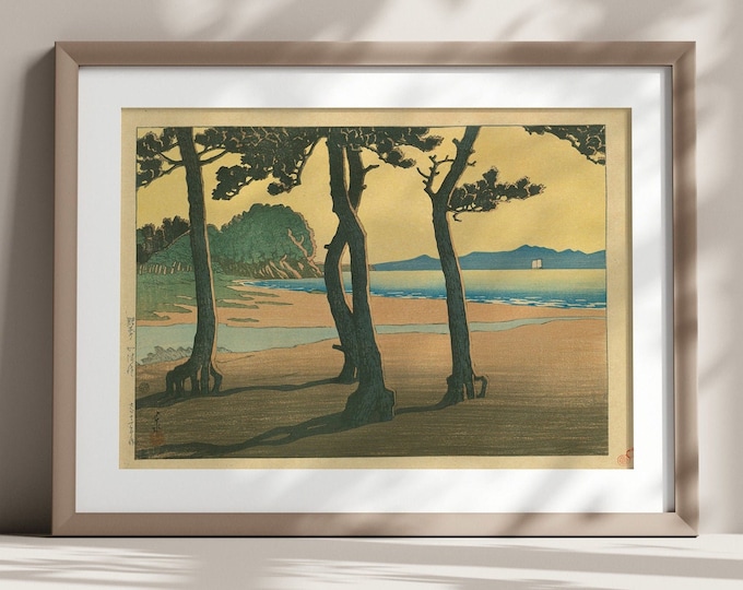 Kazusa Village Wall Art - Kawase Hasui Ukiyo-e Print - Japanese Art Poster Vintage Hizen Province Decor