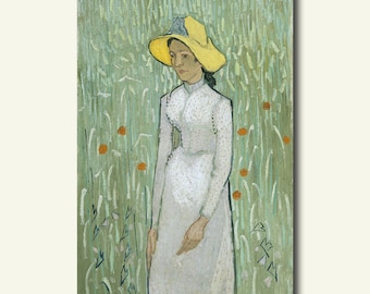 フィンセント・ファン・ゴッホ - 雪に覆われた畑で土を掘る二人の農婦