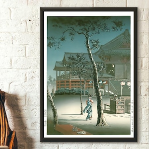 Kiyomizu-dera Ueno Tsuchiya Koitsu Print Ukiyo-e Japanische Wandkunst Premium Qualität Poster