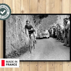 Stampa fotografica del Tour de France Poster di ciclismo Poster del Tour de France Decorazione per bicicletta Decorazione murale per bici Stampa di bici d'epoca
