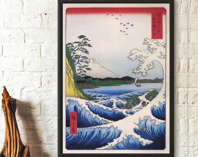 Mount Fuji Ukiyo-e Print: Hiroshige Japanese Art Poster
