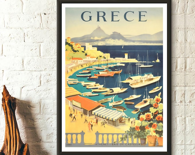 Greece Wall Art Poster  Premium Quality Greek Travel Art  Perfect Home Decor