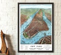 Antique New York Map Print: Vintage Map Poster product logo