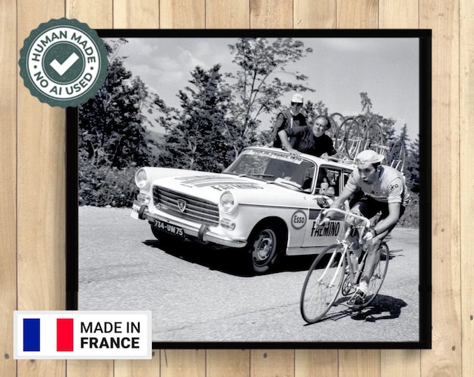 Tour De France Poster Vintage Cycling Wall Art Print Premium Quality Bike Photography