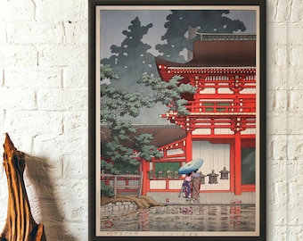 The Kasuga Shrine in Nara - Kawase Hasui Print Japanese Print Ukiyo-e Poster Japan Wall Art Hasui Poster Japanese Art Decor Art Reproduction