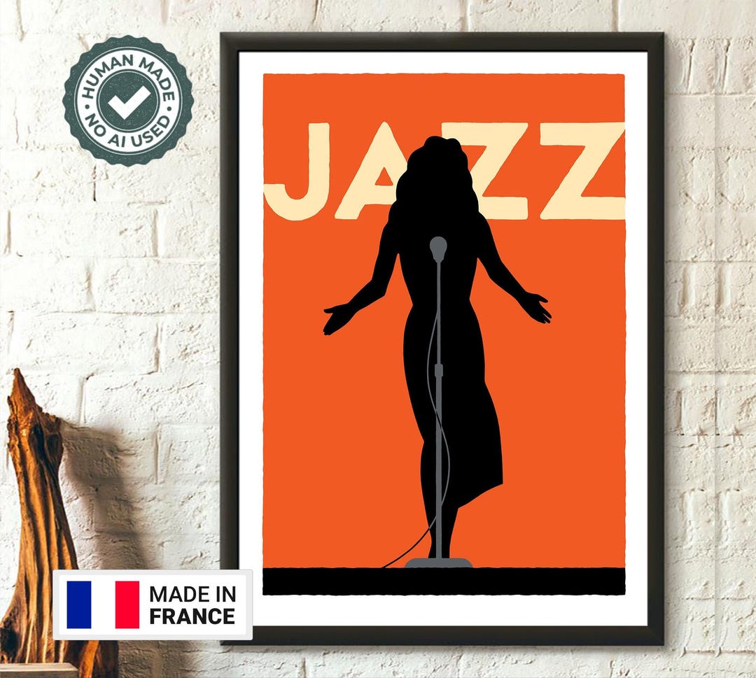 Vintage Jazz Singer Poster: Restored Wall Art Print - Etsy