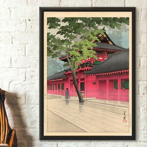 After the Rain at Sanno 1938 - Kawase Hasui Print Japanischer Druck Ukiyo-e Poster Japan Wandkunst Hasui Poster Japanisches Dekor Kunstreproduktion