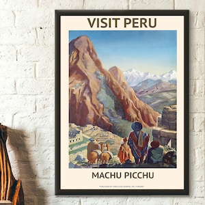 Póster de viaje a Machu Picchu, decoración de pared premium de Perú
