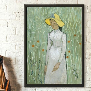 Impresión de Vincent van Gogh: chica de blanco, 1890. Impresión de bellas artes. Decoración del hogar. Póster de Van Gogh. Idea de regalo de cumpleaños. Decoración del hogar. Arte de pared de Van Gogh.