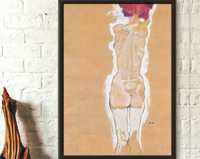 Premium Quality Poster: Egon Schiele Print 1910 Fine Art Print Giclee Prints Schiele Poster Schiele Wall Art  Birthday Schiele Reproduction