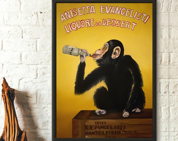 Premium Quality Poster: Vintage Food Advertisement Vintage Liqueur Poster Kitchen Wall Art  Art Reproduction