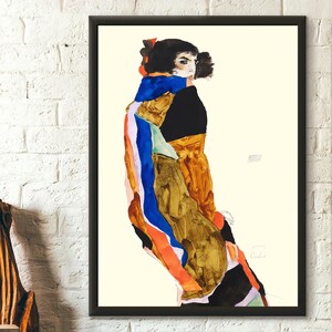 Poster in Premium Qualität: Wandkunst Egon Schiele Print Schiele Kunstdruck Schiele Poster Art Reproduktion Frauen Porträt Wandkunst