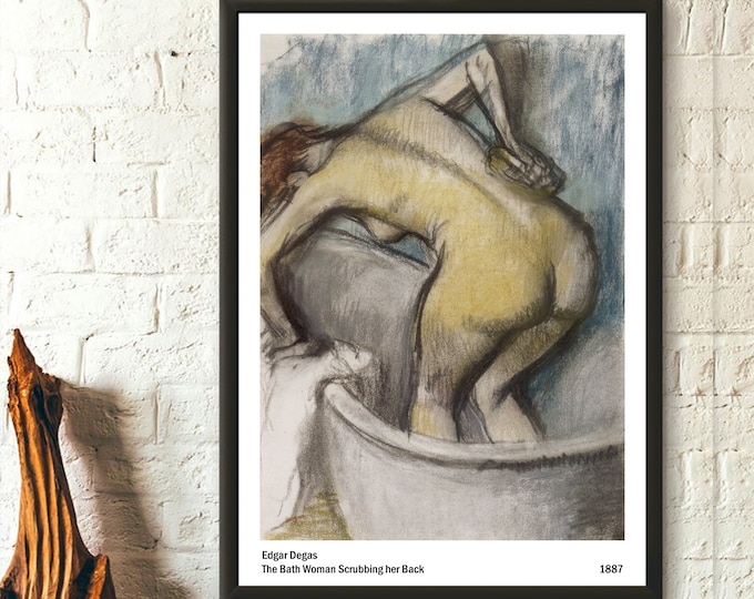Premium Quality Poster: Wall Art Edgar Degas Print The Bath Degas Art Reproduction Wall Art