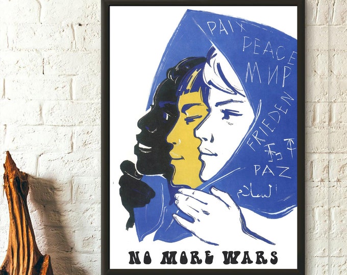Peace  Love Wall Art  Anti-Racism Poster  Stop Racism Decor