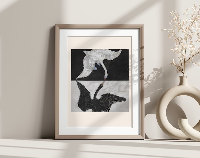Premium Quality Poster: Wall Art Hilma Af Klint "The Swan" Art Print Hilma af Klint Poster Hilma Poster Yin Yang