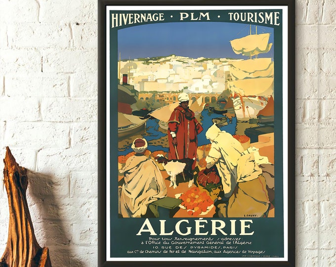 Premium Quality Poster: Algeria Travel Print Algeria Travel Poster Algeria Poster Travel Wall Art Travel Decor Wall Art new