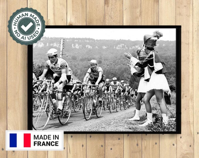 Tour de France Photography Print  Cycling Bicycle Wall Art  Premium Quality Bike Poster