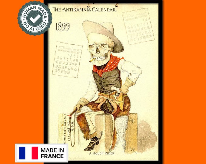 Antikamnia Calendar 1899 - Medical Decor Anatomical Vintage Retro Medical Home Decorating Weird Poster Funny Illustration  t Wall Art new