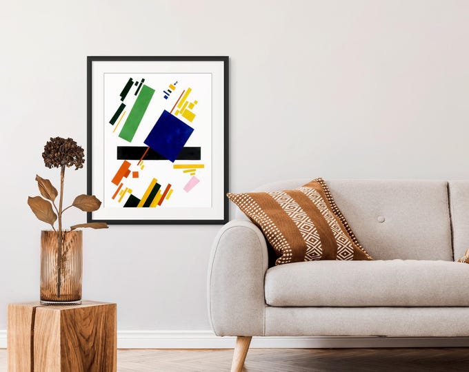 Premium Quality Poster: Kasimir Malevich Suprematist Art Print  Geometric Abstraction 1916 - Suprematist Abstract Art