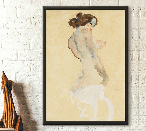 Egon Schiele Pants off Wall Art Poster Print