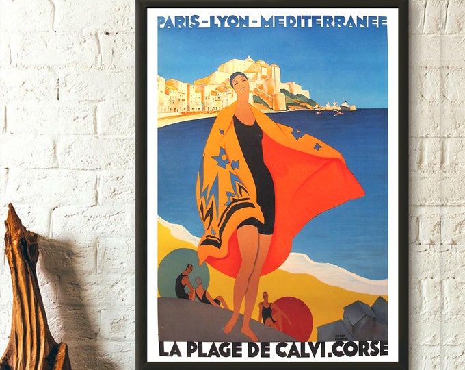 Premium Quality Poster: Poster Corsica Poster Corse Affiche Corse Poster Calvi Wall Art