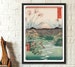 Otsuki Plain in Kai Province 1858 - Hiroshige Artwork Ukiyo-e Japanese Prints Japanese Art Edo Period Mount Fuji Poster - Living Room Prints 