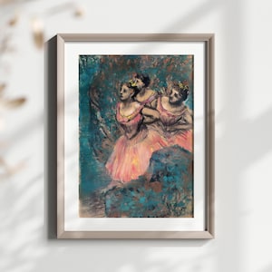Edgar Degas Print - Three Dancers in Red Costumes - Fine Art Print Degas Poster Degas Wall Art Degas Drawing Degas Art Print Gift Idea