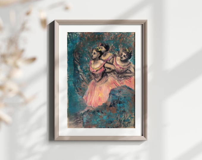 Edgar Degas Print - Three Dancers in Red Costumes - Fine Art Print Degas Poster Degas Wall Art Degas Drawing Degas Art Print Gift Idea