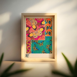 Póster vintage de mariposa, arte botánico de pared premium, diseño de mediados de la década de 1920