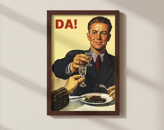Yes to Vodka Wall Art Russian Decor Alcohol Decor Kitchen poster