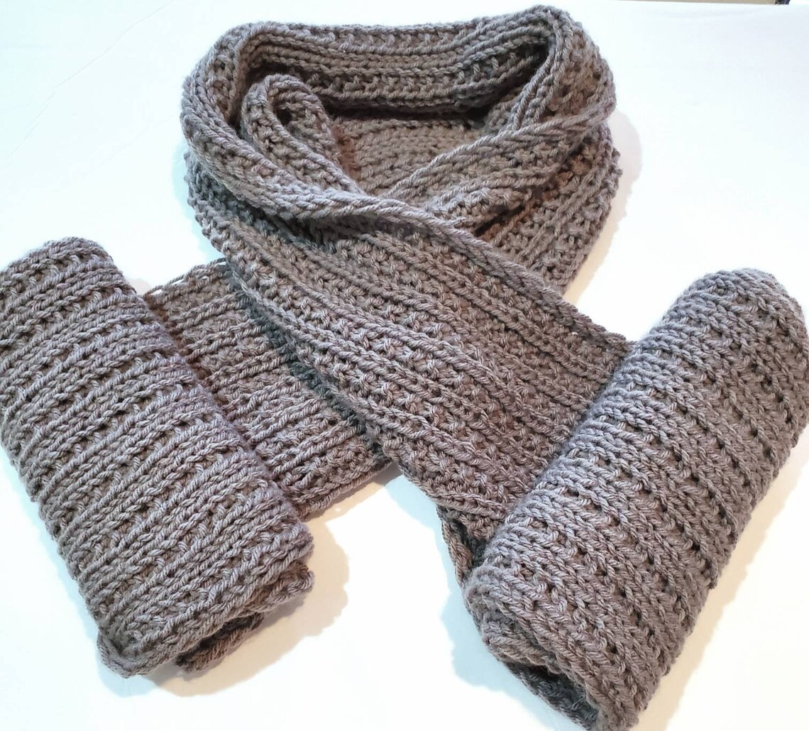 Handmade knitted women scarf. Etsy
