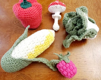 Amigurumi Crochet Play Food ,Handmade,Crochet Toyes,Fruits and Vegetables.