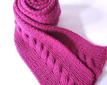 Handmade beautiful cable knit scarf!