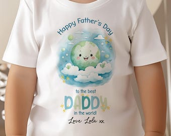 Personalised First Father's Day Baby Vest - 1st Father's Day as My Daddy - New Dad Gift from Baby